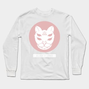 Alien is here- cat alien design Long Sleeve T-Shirt